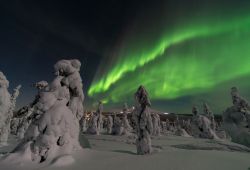 Finnland  unter dem Polarlicht